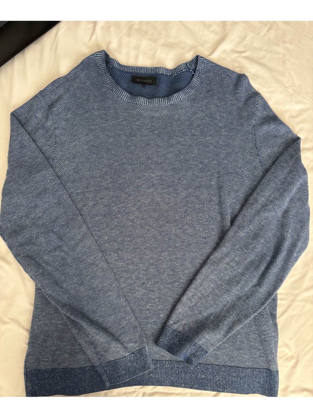 RW&CO. Heathered Light Blue Crewneck Sweater